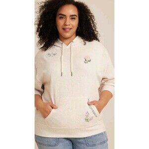 Maurice  Hoodie Size Large  Womans Embroidered  Floral